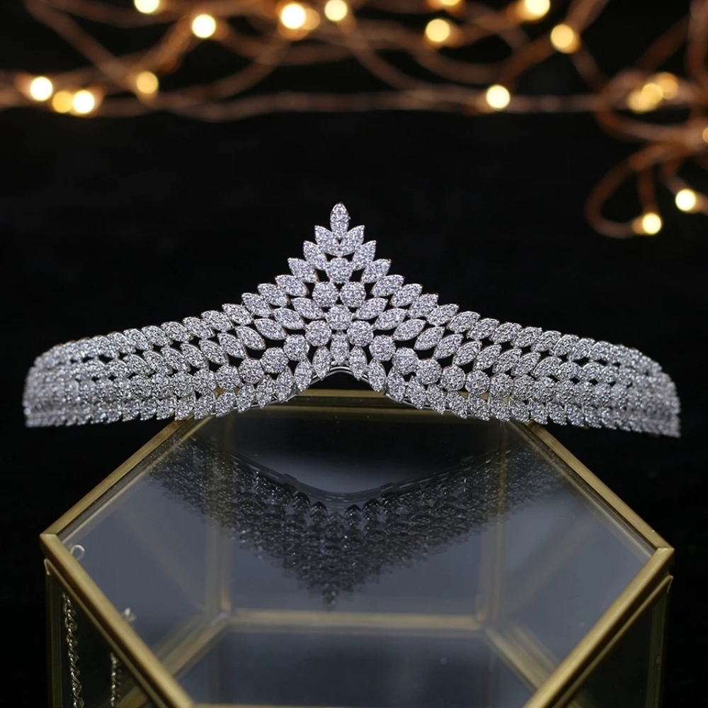 Swarovski crystal crown head piece